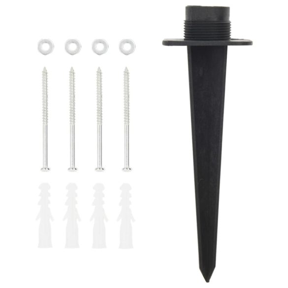 4 utas fekete-zöld kültéri tüskés konnektor 15,5 x 11 x 24 cm