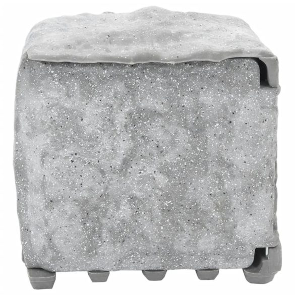 kőhatású szürke 4 utas kültéri tüskés konnektor fényérzékelővel