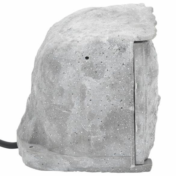 kőhatású szürke 4 utas kültéri tüskés konnektor fényérzékelővel