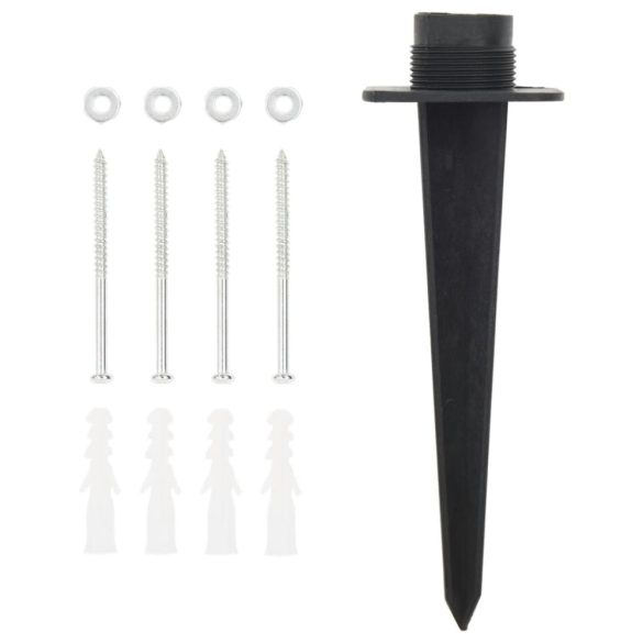 kőhatású szürke 4 utas kültéri tüskés konnektor fényérzékelővel