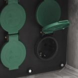 kőhatású szürke 4 utas kültéri tüskés konnektor