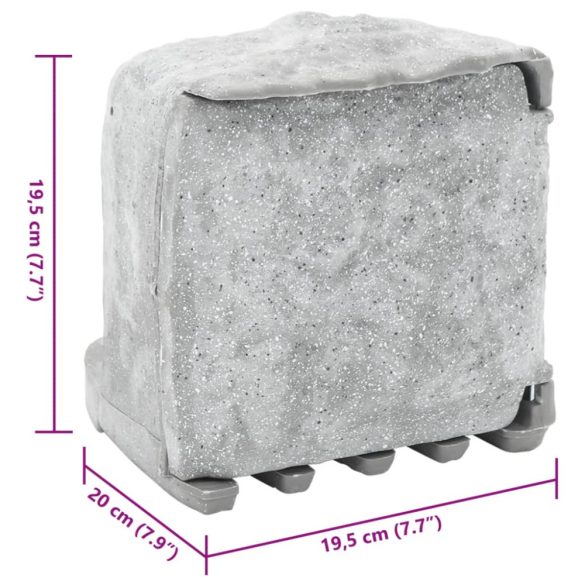 kőhatású szürke 4 utas kültéri tüskés konnektor