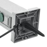 kőhatású szürke 4 utas kültéri tüskés konnektor 16x16x29,5 cm