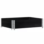 fekete tömör fenyőfa raklapmagasító 80 x 60 cm