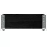 fekete tömör fenyőfa raklapmagasító 80 x 60 cm