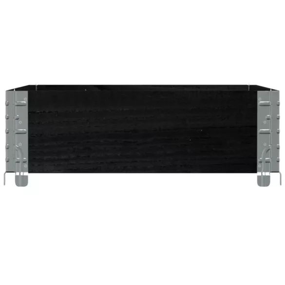 fekete tömör fenyőfa raklapmagasító 80 x 60 cm