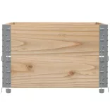 2 db tömör fenyőfa raklapmagasító 80 x 60 cm