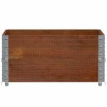 2 db barna tömör fenyőfa raklapmagasító 80 x 60 cm