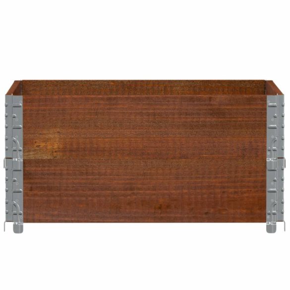 2 db barna tömör fenyőfa raklapmagasító 80 x 60 cm