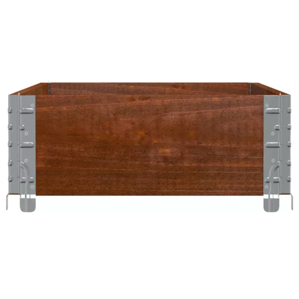 barna tömör fenyőfa raklapmagasító 100 x 50 cm