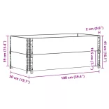2 db tömör fenyőfa raklapmagasító 100 x 50 cm