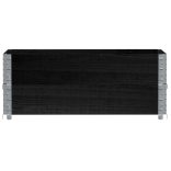 2 db fekete tömör fenyőfa raklapmagasító 100 x 50 cm