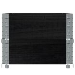 2 db fekete tömör fenyőfa raklapmagasító 100 x 50 cm