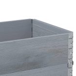 2 db szürke tömör fenyőfa raklapmagasító 100 x 50 cm