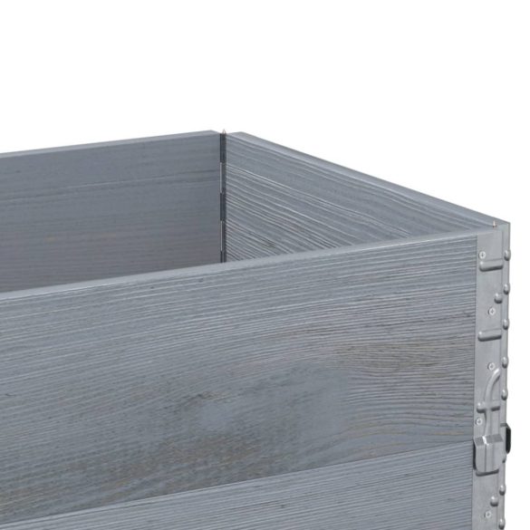 2 db szürke tömör fenyőfa raklapmagasító 100 x 50 cm