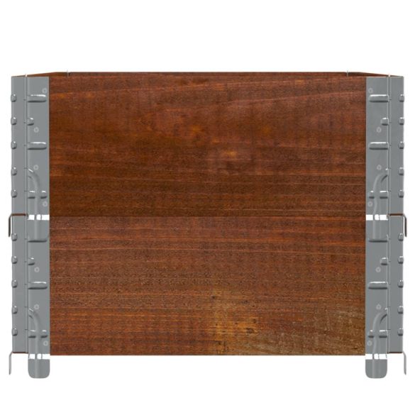 2 db barna tömör fenyőfa raklapmagasító 100 x 50 cm