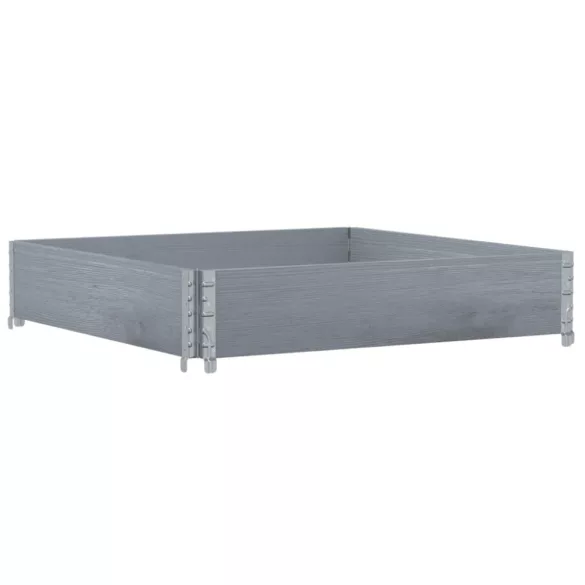 szürke tömör fenyőfa raklapmagasító 100 x 100 cm