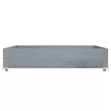 szürke tömör fenyőfa raklapmagasító 100 x 100 cm