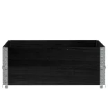 2 db fekete tömör fenyőfa raklapmagasító 100 x 100 cm