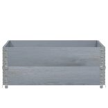 2 db szürke tömör fenyőfa raklapmagasító 100 x 100 cm