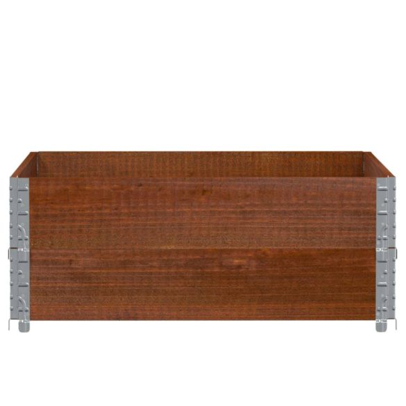 2 db barna tömör fenyőfa raklapmagasító 100 x 100 cm