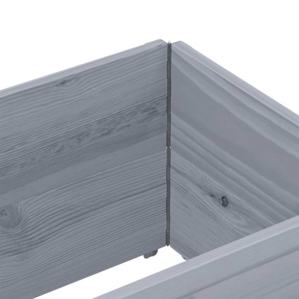 2 db szürke tömör fenyőfa raklapmagasító 150 x 50 cm