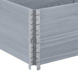 2 db szürke tömör fenyőfa raklapmagasító 150 x 50 cm