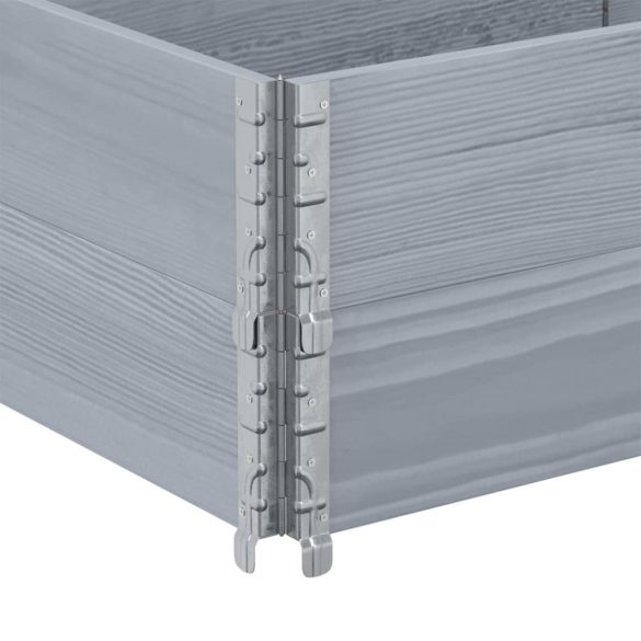 2 db szürke tömör fenyőfa raklapmagasító 150 x 50 cm