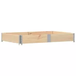 2 db tömör fenyőfa raklapmagasító 150 x 100 cm