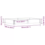 2 db tömör fenyőfa raklapmagasító 150 x 100 cm
