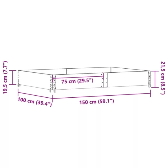 2 db tömör fenyőfa raklapmagasító 150 x 100 cm