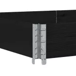 fekete tömör fenyőfa raklapmagasító 150 x 100 cm