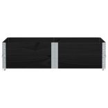 2 db fekete tömör fenyőfa raklapmagasító 150 x 100 cm