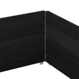 2 db fekete tömör fenyőfa raklapmagasító 150 x 100 cm