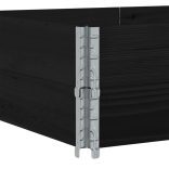 2 db fekete tömör fenyőfa raklapmagasító 150 x 100 cm