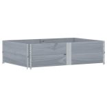 2 db szürke tömör fenyőfa raklapmagasító 150 x 100 cm