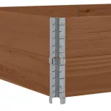 2 db barna tömör fenyőfa raklapmagasító 150 x 100 cm