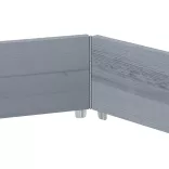 szürke tömör fenyőfa hatszögű magaságyás 160 x 160 cm
