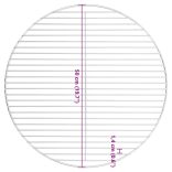 kerek 304 rozsdamentes acél BBQ grillrács Ø50 cm