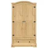 Corona tömör fenyőfa ruhásszekrény 102 x 52 x 186 cm