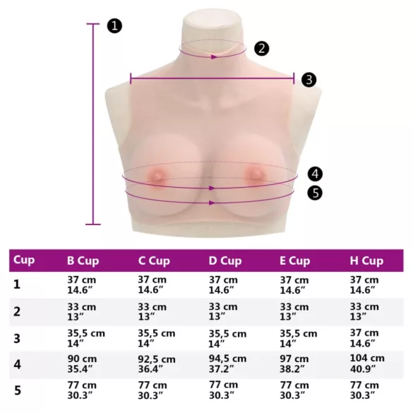 kaukázusi E kupa szilikon mellvért