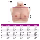 természetes C kupa szilikon mellvért