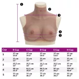 napbarnított színű C kupa szilikon mellvért