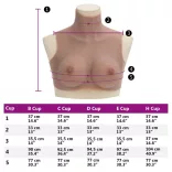 napbarnított színű C kupa szilikon mellvért