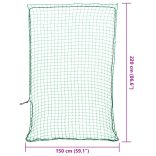 zöld polipropilén utánfutóháló elasztikus kötéllel 2,2 x 1,5 m