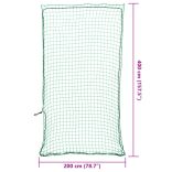 zöld polipropilén utánfutóháló elasztikus kötéllel 4 x 2 m