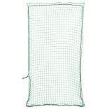 zöld polipropilén utánfutóháló elasztikus kötéllel 6 x 3 m