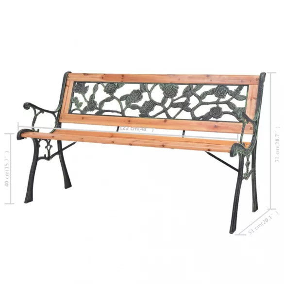 fa kerti pad 122 cm