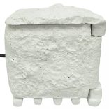 fehér gyanta vízálló kerti 4 foglalatos aljzat