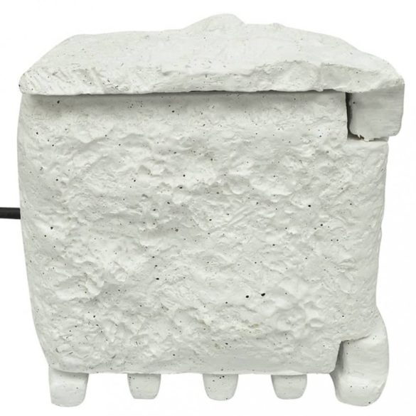 fehér gyanta vízálló kerti 4 foglalatos aljzat